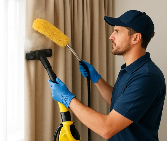 Trusted drapes cleaning technician Matty Curtain Cleaning archerfield QLD