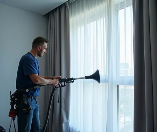 Professional drapes cleaning process tools Matty Curtain Cleaning archerfield