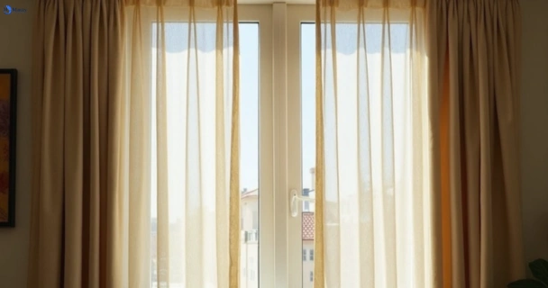 Dull dusty drapes in archerfield before professional cleaning